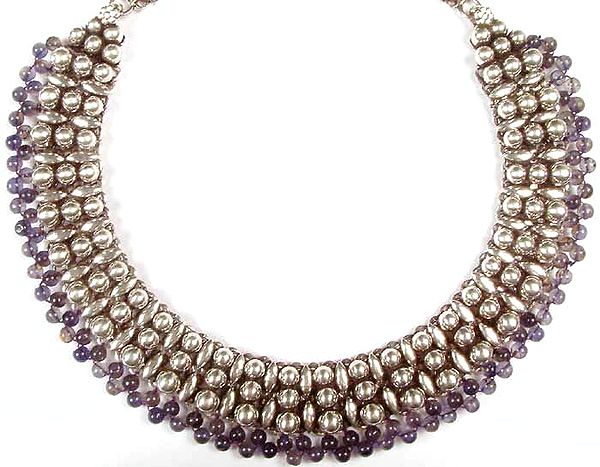 Iolite Beaded Necklace from Rajasthan