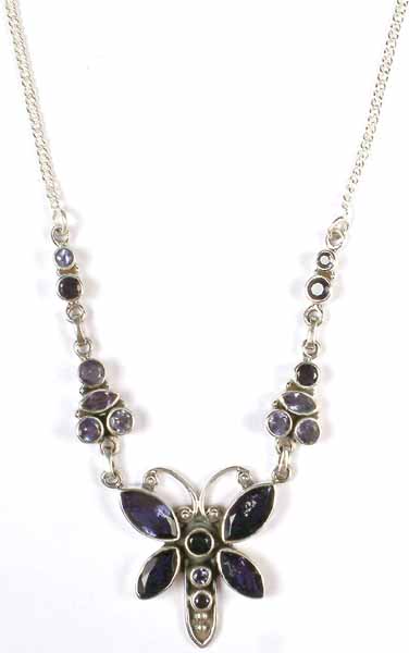 Iolite Dragonfly Necklace