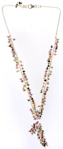 Israel Cut Tourmaline Necklace with Dangle