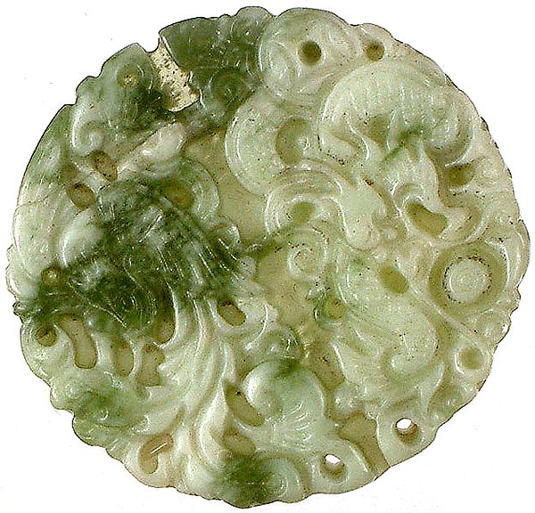 Jade Finely Carved Necklace Center (Price per Piece)