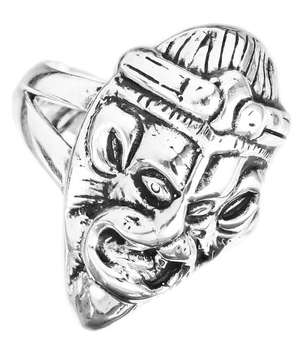 Lord Narasimha Icon Sterling Silver Ring | Jewelry with Hindu Symbols