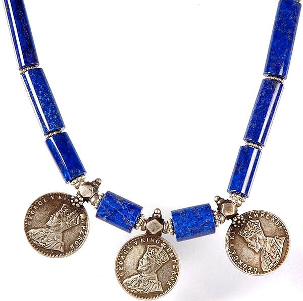 Lapis Lazuli Coin Necklace