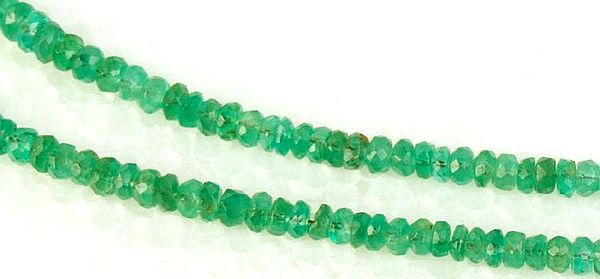 Faceted Emerald Rondells