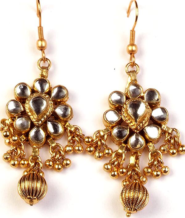 Golden Kundan Earrings
