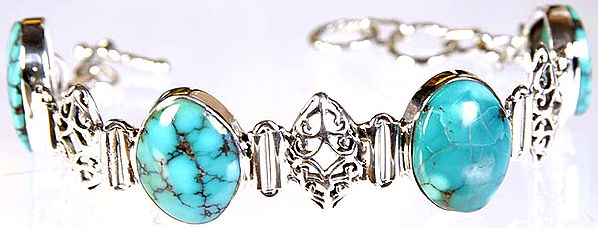 Turquoise Bracelet with Lattice