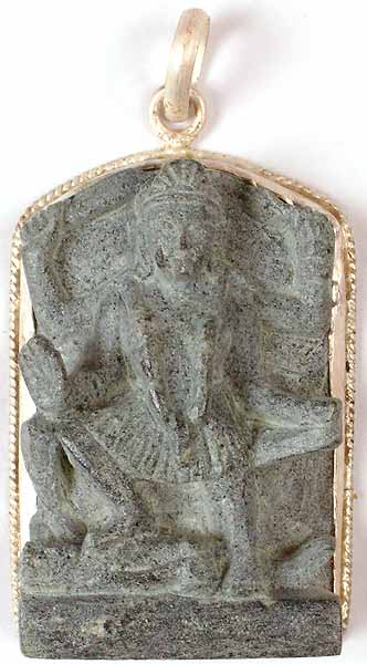 Kali Pendant (Original Stone Sculpture in Sterling Silver)