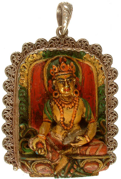 Kubera (Vaishravana) Carved Pendant