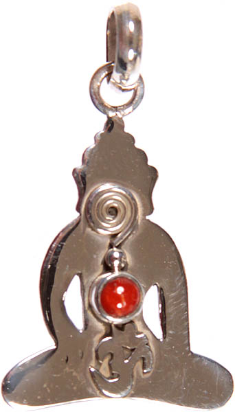 Kundalini Chakra Pendant with Coral and Om (AUM)