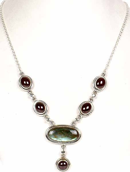 Labradorite & Garnet Necklace