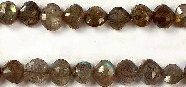 Labradorite Faceted Straight Drilled Paan