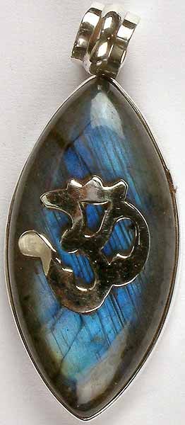Labradorite Pointed Oval with Om