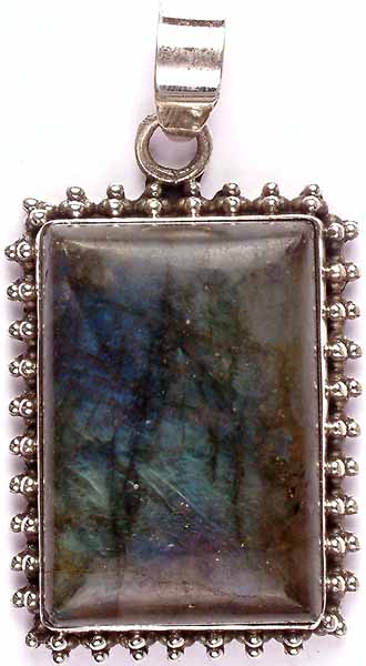 Labradorite Rectangle with Spiked Edges