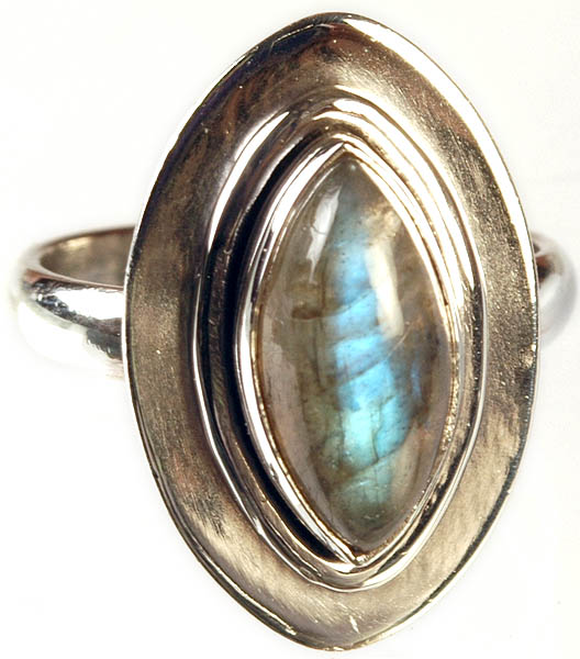 Labradorite Marquis Ring