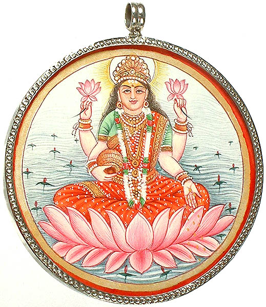Lakshmi Ganesha Double Sided Pendant
