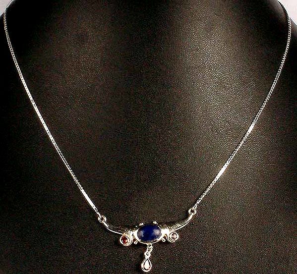 Lapis Lazuli and Garnet Necklace