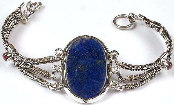 Lapis Lazuli Bracelet with Garnet