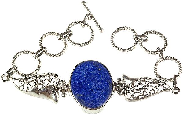 Lapis Lazuli Bracelet with Lattice
