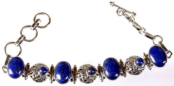 Lapis Lazuli Bracelet with Lattice