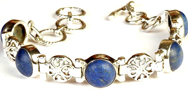 Lapis Lazuli Bracelet with Lattice