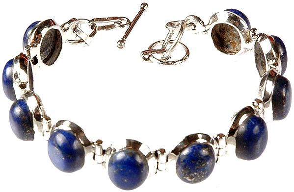 Lapis Lazuli Bracelet with Toggle Closure