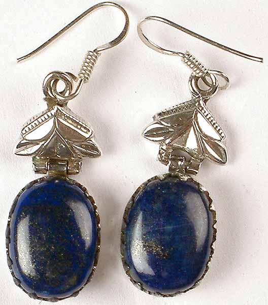 Lapis Lazuli Cabochon Earrings