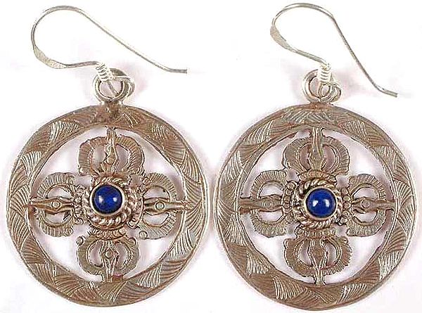 Lapis Lazuli Double Dorje Earrings