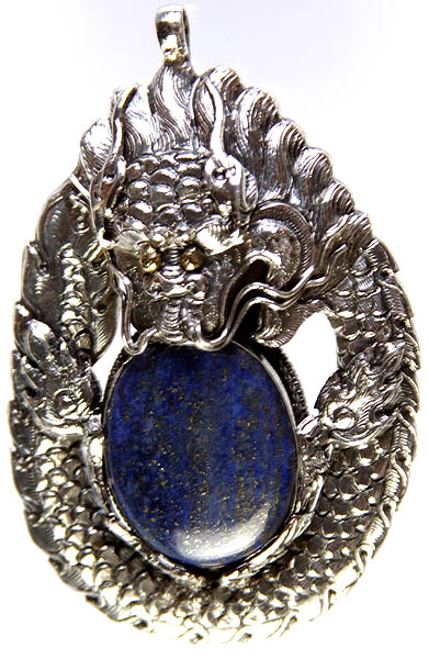 Lapis Lazuli Dragon Pendant