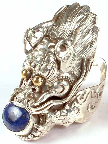 Lapis Lazuli Dragon Ring