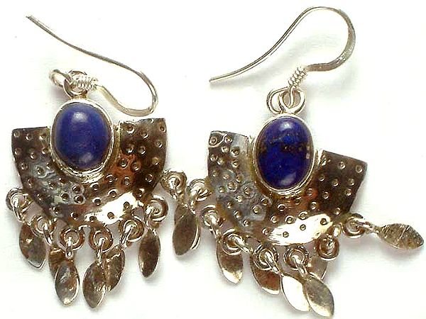 Lapis Lazuli Earrings with Dangles