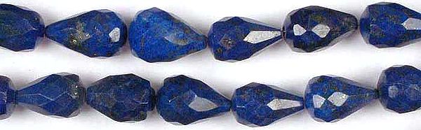 Lapis Lazuli Faceted Straight Drilled Drops