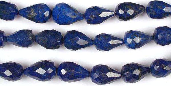 Lapis Lazuli Faceted Straight Drilled Drops