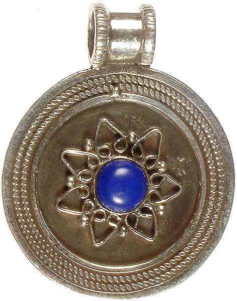 Lapis Lazuli Mandala Pendant