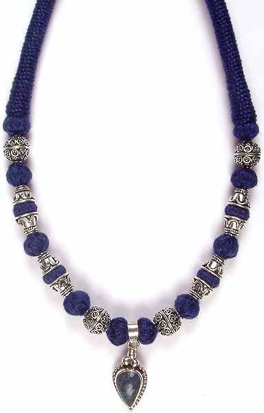 Lapis Lazuli Necklace with Matching Cord and Beads