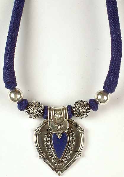 Lapis Lazuli Necklace with Matching Cord