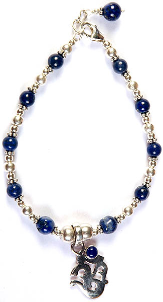 Lapis Lazuli Om (AUM) Bracelet
