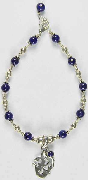 Lapis Lazuli Om (AUM) Bracelet