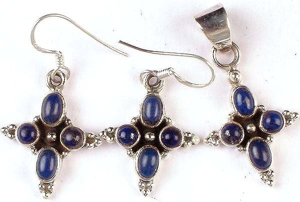 Lapis Lazuli Pendant & Earrings Set
