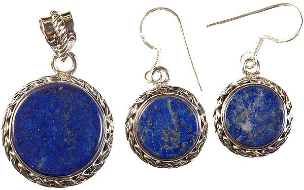 Lapis Lazuli Pendant with Earrings