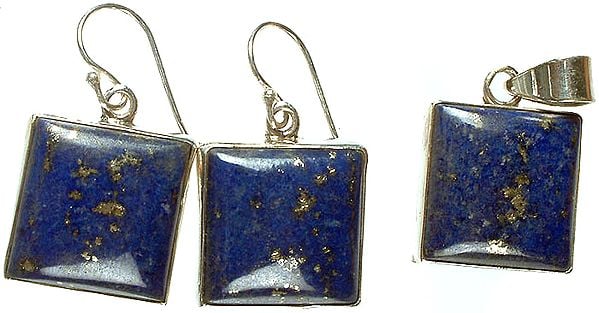 Lapis Lazuli Pendant with Earrings Set