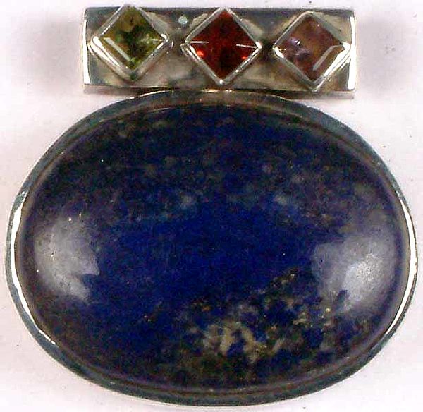 Lapis Lazuli Pendant with Gemstones