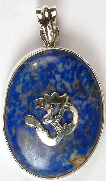 Lapis Lazuli Pendant with Om