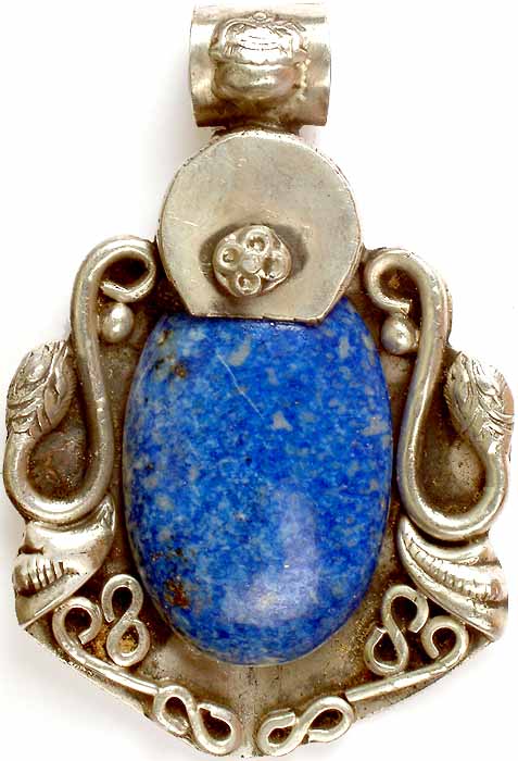 Lapis Lazuli Pendant with Serpents