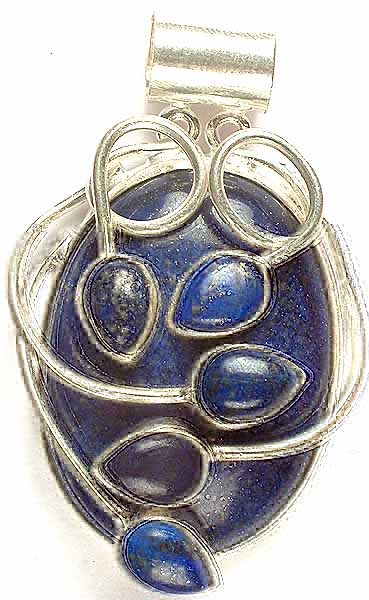 Lapis Lazuli Pendant With Veins
