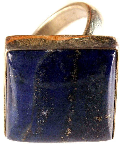 Lapis Lazuli Rectangle Finger Ring