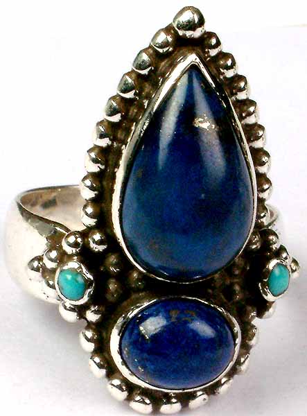 Lapis Lazuli Ring with Turquoise