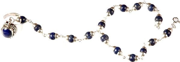 Lapis Lazuli Slave Bracelet with Ring