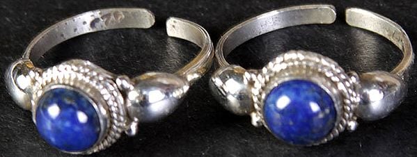 Lapis Lazuli Toe Rings (Price Per Pair)