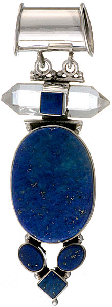 Lapis Lazuli with Faceted Crystal Pendant