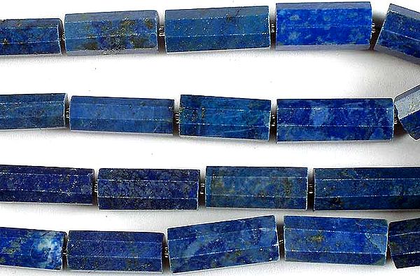 Large Faceted Lapis Lazuli Tubes