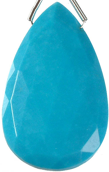 Large Faceted Turquoise Briolette<br>(Price Per Piece)